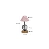 Lainey Multicolor cotton Table lamp with Wood & Iron Base