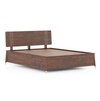 Saar Teak Wood King Size Hydraulic  Storage Bed In Espresso Teak Finish