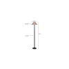 Winifred Beige Natural Fiber Floor Lamp with Black Iron Base