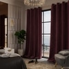 Stoa Paris Velvet Long Door Curtains, Premium Dim-Out Curtain for Pack of 2, Date Night - Vintage Rose