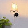 Devansh Metal Wall Mounted Lamp With Off-White Cotton Shade