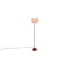 Evangeline Multicolour Cotton Shade Floor Lamp