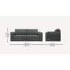 Cacef 3 Pull Out Sofa Cum Bed with storage In Grey Colour