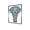 White Brown Wooden Elephant Folk Canvas Wall Prints Canvas Wall Prints Set of 1 Multicolor Matte