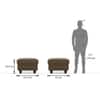 Walton Compact Ottoman Sofa Fabric - Fossil Brown