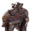 Desert Art Wooden Handpainted Peacock Jharokha Wall Hanging in Copper Colour