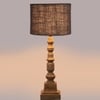 Devansh Grey Jute   Table Lamp With  Wood Natural Base (7X7X21.25 Inches)-17