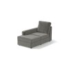 Apollo Compact Sofa (Colour : Ash Grey Velvet, Cushion : Hard, Back Type : High Back, Seating Capacity : Left Aligned 2 Seater + Left Aligned Chaise)