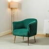 Celeo Solid Wood Accent Chair in Green Colour