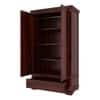 Dyna  2 Door 1 Drawer Sheesham Wood Wardrobe in Mahogany Finish