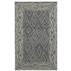 Rick Dark Gray Solid Woven Wool 8X5 Feet Carpet