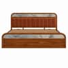 Yashika Solid Wood King Size Hydrulic Storage Bed In Honey Oak Finish (Copper Orange)) (72 - 78 inch)