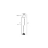 Isla Multicolour Fabric Floor Lamp with Black Iron Base