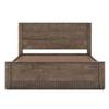 Toledo Solid Wood King Size Hydraulic Storage Bed In Danish Walnut Finish