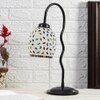 Multicolor Mosaic Glass Zig Zag Curvy Table lamp with Iron Base (EN06)