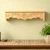 Multishade Colour Solid Wood Handcarved Parijat Floating Wall Shelf with distres finish by DisooFashions