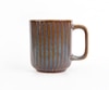 Brown Aqua Drizzle Rustic Glazed Mug Set
