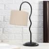 off-white cotton Zig Zag Curvy table lamp with Iron Base (SP23)