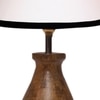 Devansh Multicolor Cotton Table Lamp With  Wood Natural Base (10X12.5 Inches)-31