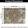 Luxe Home Polyester Stone Mosaic Carpet – (4x6 Feet, Multicolor, TPR)