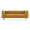 Rubik Essential 3 Seater Fabric Sofa In Ochre
