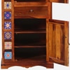 Sheesham Wood 1 Door Wardrobe In Honey Oak Finish