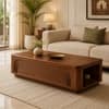 Norwood Sheesham Wood Layered Arch Coffee Table in Walnut Finish