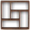 BLUEWUD Javis Engineered Wood Wall Shelve Decor Floating Shelf Display Rack Decorative Hall D�cor for Living Room Bedroom Home Furniture (Brown Maple) (61.5 X 14.8 X 61.5) CM.