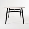 Acme Metal 6 Seater Dining Table in Black Powder Finish