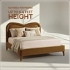 Elaris Curve Comfort King Size Bed Bed in velvet With Engineer Wood Frame & Hydraulic Storage