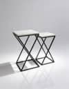 PrismFold Side Table Set in Gold Colour