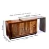 Dublin Sheesham Wood Minimalist Sideboard in Teak Finish