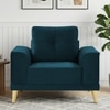 Nency Velvet 1 seater Sofa T Blue