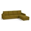 Apollo Compact Sofa (Colour : Olive Green, Cushion : Hard, Back Type : High Back, Seating Capacity : Right Aligned 3 Seater + Right Aligned Chaise)