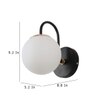 Eliante Modern Wall Lights Mild Steel, Glass & Glass Material Brown, Gold & White Finish