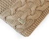 Archer Knit Cotton Cushion Cover  Latte 12X20  Inches