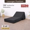 Usha Shriram Folding 1 Seater Single Foam Fold Out Sofa Cum Bed in Dark Grey Colour