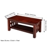 Blairs Sheesham Wood Accent Rectangle Coffee Table In Honey Finish
