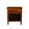 TurningSolid Wood Bedside Table in Honey Finish