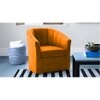 Accentrin Solid Wood Accent Chair in Orange Colour