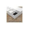 Charcoal Engineered Wood Queen Size Bed In White Finish