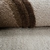 Abstract Handmade Natural Wool Wall Art Brown Beige 3 Panel Set 7 x 5 Feet