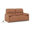 Leeroy Leather Two Seater Motorized Recliner in Hazelnut Tan