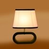 Devansh Multicolor Cotton Table Lamp With  Wood Black Base -8