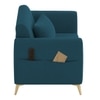 DaracoVelvet 1 Seater Sofa in T blue Color