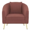 Aiden Lounge Chair in Dark Rouge Velvet Colour