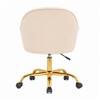 Doe Buck Aurora Modern Beige Luxury Velvet Office Chair