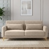 Monly Velvet 3 Seater Sofa Cream Color
