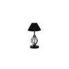 Nicole Black cotton Table lamp with Iron Base