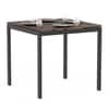 Holven 4 Seater Square Dining Table Brown Maple & Black